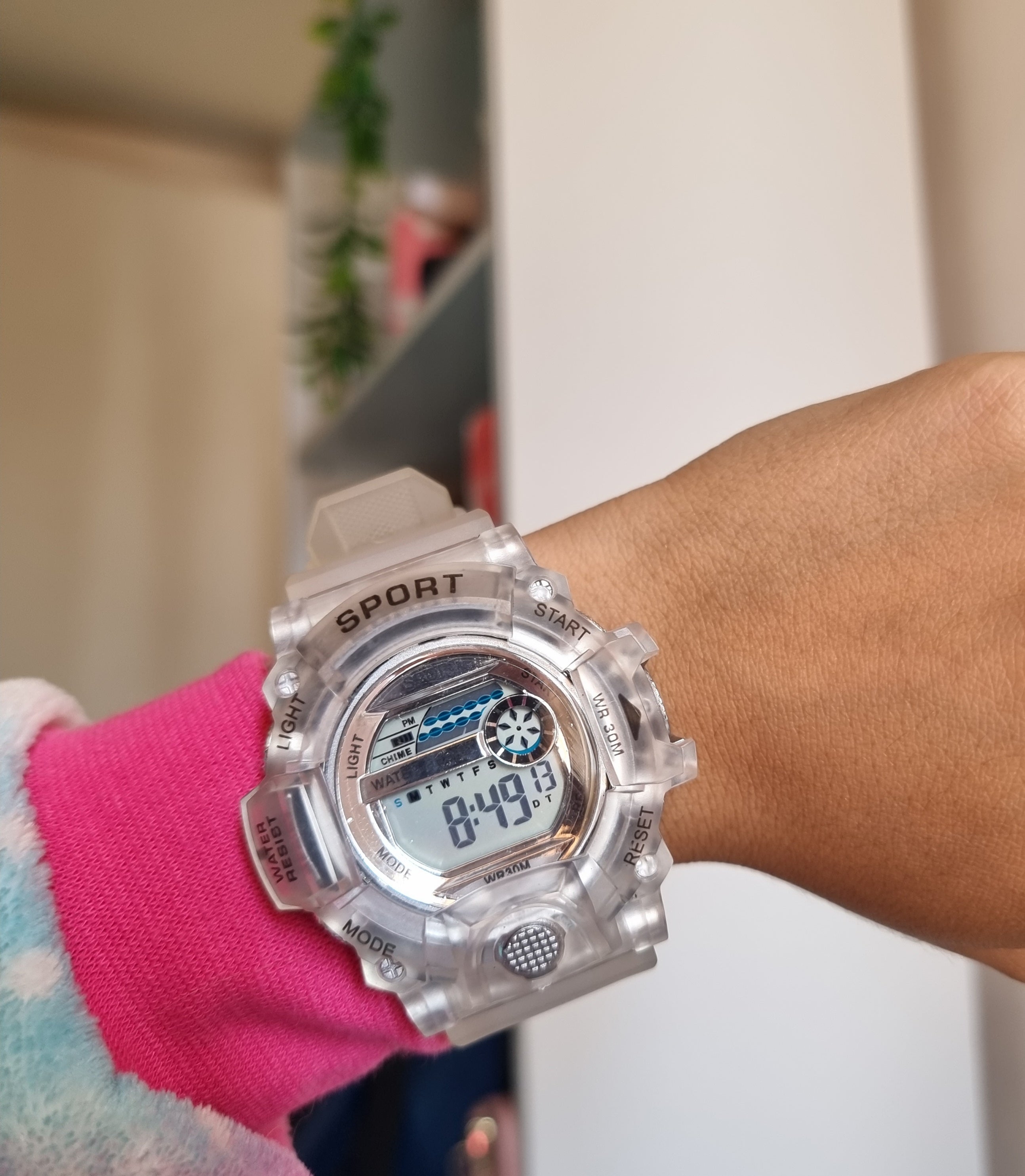 Reloj best sale transparente deportivo